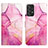 Leather Case Stands Fashionable Pattern Flip Cover Holder Y04B for Samsung Galaxy A73 5G Hot Pink