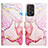Leather Case Stands Fashionable Pattern Flip Cover Holder Y04B for Samsung Galaxy A73 5G Pink