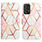 Leather Case Stands Fashionable Pattern Flip Cover Holder Y04B for Samsung Galaxy A73 5G White