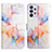 Leather Case Stands Fashionable Pattern Flip Cover Holder Y04B for Samsung Galaxy M32 5G