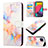 Leather Case Stands Fashionable Pattern Flip Cover Holder Y04B for Samsung Galaxy M33 5G