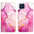 Leather Case Stands Fashionable Pattern Flip Cover Holder Y04B for Samsung Galaxy M33 5G Hot Pink