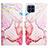 Leather Case Stands Fashionable Pattern Flip Cover Holder Y04B for Samsung Galaxy M33 5G Pink