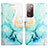 Leather Case Stands Fashionable Pattern Flip Cover Holder Y04B for Samsung Galaxy S20 Lite 5G