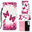 Leather Case Stands Fashionable Pattern Flip Cover Holder Y04B for Samsung Galaxy S21 FE 5G