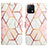 Leather Case Stands Fashionable Pattern Flip Cover Holder Y04B for Vivo iQOO U3 5G White