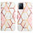 Leather Case Stands Fashionable Pattern Flip Cover Holder Y04B for Vivo V21 5G