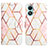 Leather Case Stands Fashionable Pattern Flip Cover Holder Y04B for Vivo Y02S