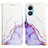 Leather Case Stands Fashionable Pattern Flip Cover Holder Y04B for Vivo Y02S