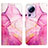 Leather Case Stands Fashionable Pattern Flip Cover Holder Y04B for Xiaomi Civi 2 5G Hot Pink