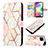 Leather Case Stands Fashionable Pattern Flip Cover Holder Y04B for Xiaomi POCO C31