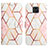 Leather Case Stands Fashionable Pattern Flip Cover Holder Y04B for Xiaomi Poco M2 Pro White