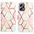 Leather Case Stands Fashionable Pattern Flip Cover Holder Y04B for Xiaomi Poco X4 GT 5G White