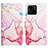 Leather Case Stands Fashionable Pattern Flip Cover Holder Y04B for Xiaomi Redmi 9 Activ Pink