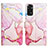 Leather Case Stands Fashionable Pattern Flip Cover Holder Y04B for Xiaomi Redmi Note 11 4G (2022) Pink