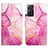 Leather Case Stands Fashionable Pattern Flip Cover Holder Y04B for Xiaomi Redmi Note 11 Pro 5G Hot Pink