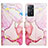 Leather Case Stands Fashionable Pattern Flip Cover Holder Y04B for Xiaomi Redmi Note 11 Pro 5G Pink