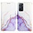 Leather Case Stands Fashionable Pattern Flip Cover Holder Y04B for Xiaomi Redmi Note 11 Pro 5G Purple