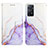 Leather Case Stands Fashionable Pattern Flip Cover Holder Y04B for Xiaomi Redmi Note 12 Pro 4G Purple