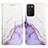 Leather Case Stands Fashionable Pattern Flip Cover Holder Y05B for Samsung Galaxy A02s Clove Purple