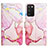 Leather Case Stands Fashionable Pattern Flip Cover Holder Y05B for Samsung Galaxy A02s Pink