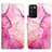 Leather Case Stands Fashionable Pattern Flip Cover Holder Y05B for Samsung Galaxy A03s Hot Pink