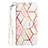 Leather Case Stands Fashionable Pattern Flip Cover Holder Y05B for Samsung Galaxy A12 Nacho White