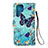 Leather Case Stands Fashionable Pattern Flip Cover Holder Y05B for Samsung Galaxy S21 Ultra 5G