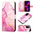 Leather Case Stands Fashionable Pattern Flip Cover Holder Y06B for Samsung Galaxy F02S SM-E025F