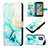 Leather Case Stands Fashionable Pattern Flip Cover Holder YB1 for Nokia C02