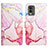 Leather Case Stands Fashionable Pattern Flip Cover Holder YB1 for Nokia C210 Pink