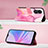 Leather Case Stands Fashionable Pattern Flip Cover Holder YB1 for Oppo A58 5G