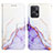 Leather Case Stands Fashionable Pattern Flip Cover Holder YB1 for Xiaomi Poco F5 5G Purple