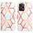 Leather Case Stands Fashionable Pattern Flip Cover Holder YB1 for Xiaomi Poco F5 5G White