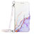 Leather Case Stands Fashionable Pattern Flip Cover Holder YB1 for Xiaomi Redmi Note 12 4G Purple