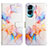 Leather Case Stands Fashionable Pattern Flip Cover Holder YB4 for Huawei Honor 90 Lite 5G