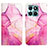 Leather Case Stands Fashionable Pattern Flip Cover Holder YB4 for Huawei Honor X6a Hot Pink