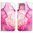 Leather Case Stands Fashionable Pattern Flip Cover Holder YB4 for Motorola Moto Edge 40 Pro 5G Hot Pink