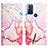 Leather Case Stands Fashionable Pattern Flip Cover Holder YB4 for Motorola Moto G Play Gen 2 Pink