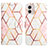 Leather Case Stands Fashionable Pattern Flip Cover Holder YB4 for Motorola Moto G53j 5G White