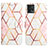 Leather Case Stands Fashionable Pattern Flip Cover Holder YB4 for Motorola Moto G72 White