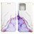 Leather Case Stands Fashionable Pattern Flip Cover Holder YB4 for Motorola Moto X40 5G Purple