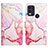 Leather Case Stands Fashionable Pattern Flip Cover Holder YB4 for Nokia C22 Pink