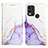 Leather Case Stands Fashionable Pattern Flip Cover Holder YB4 for Nokia C22 Purple