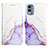 Leather Case Stands Fashionable Pattern Flip Cover Holder YB4 for Nokia X30 5G Purple