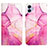 Leather Case Stands Fashionable Pattern Flip Cover Holder YB4 for Samsung Galaxy A04 4G Hot Pink