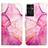 Leather Case Stands Fashionable Pattern Flip Cover Holder YB4 for Samsung Galaxy A54 5G Hot Pink