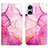 Leather Case Stands Fashionable Pattern Flip Cover Holder YB4 for Sony Xperia 5 V Hot Pink