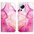 Leather Case Stands Fashionable Pattern Flip Cover Holder YB4 for Xiaomi Civi 2 5G Hot Pink