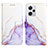 Leather Case Stands Fashionable Pattern Flip Cover Holder YB4 for Xiaomi Redmi Note 12 Explorer Purple